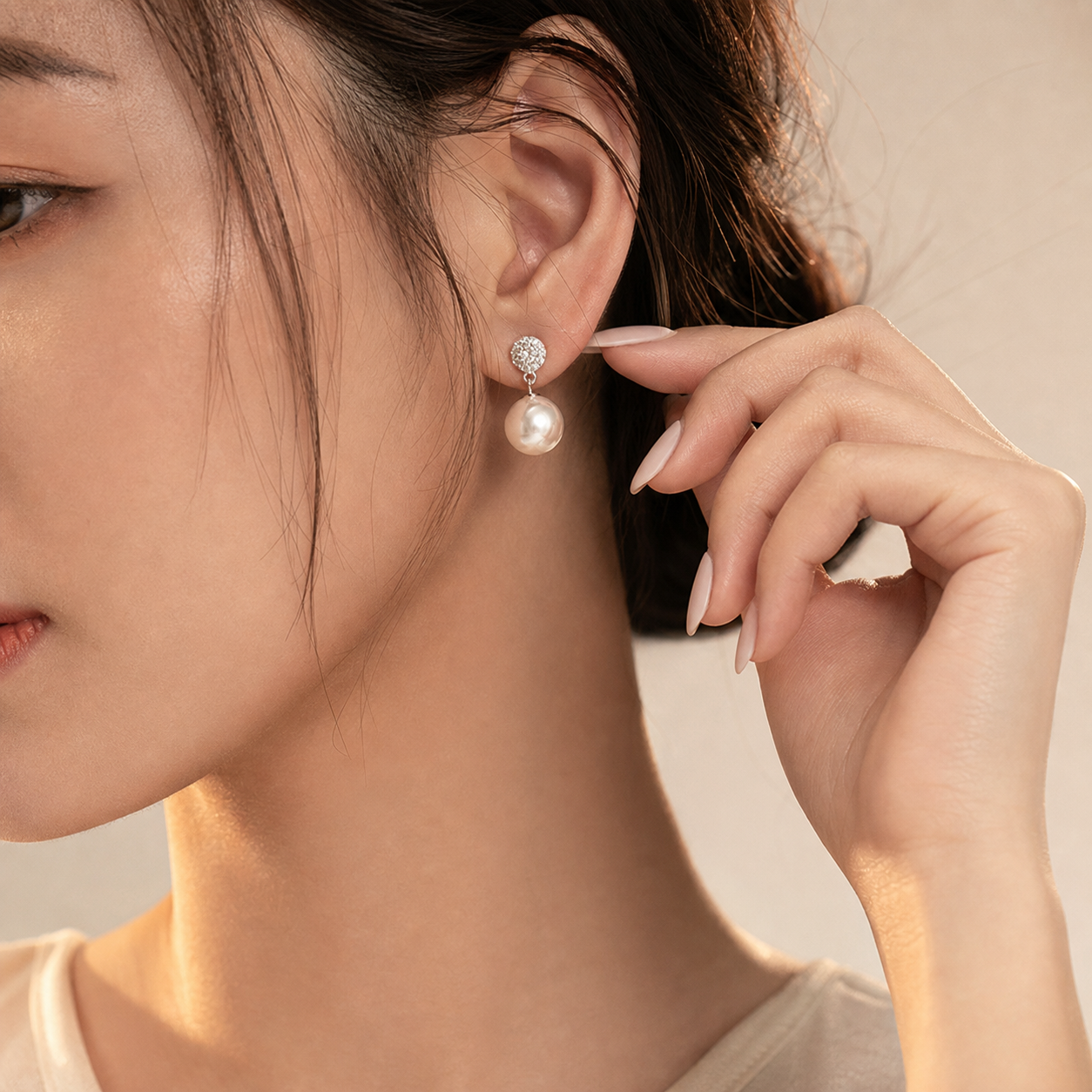 Nova Pearl Stud Earrings