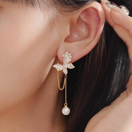 Aurelia Ethereal Butterfly Dangle Earrings