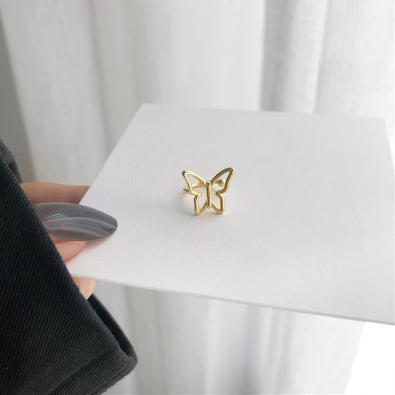 Dainty Gold Butterfly Ear Cuffs