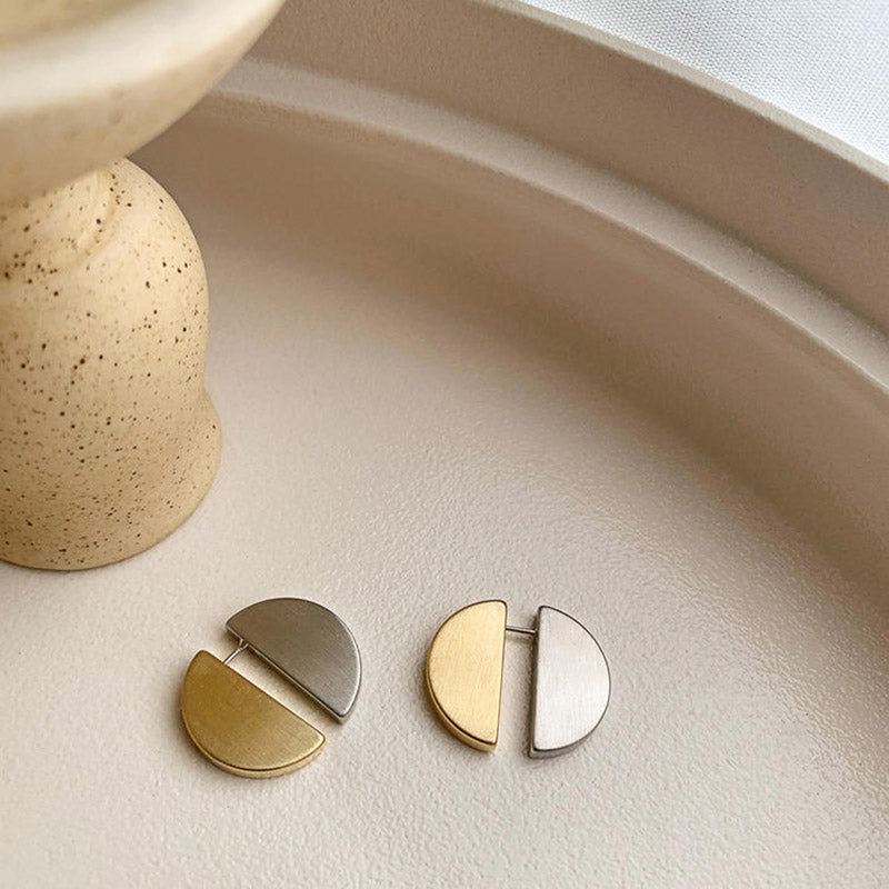 Luna Half-moon Contrast Earrings