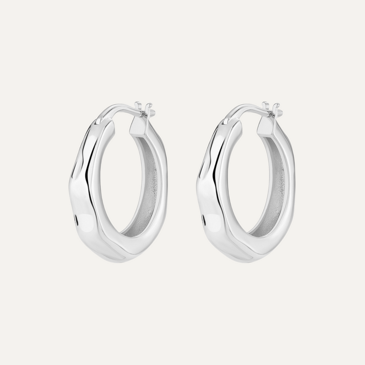 Fluid Textured Hoop Earrings