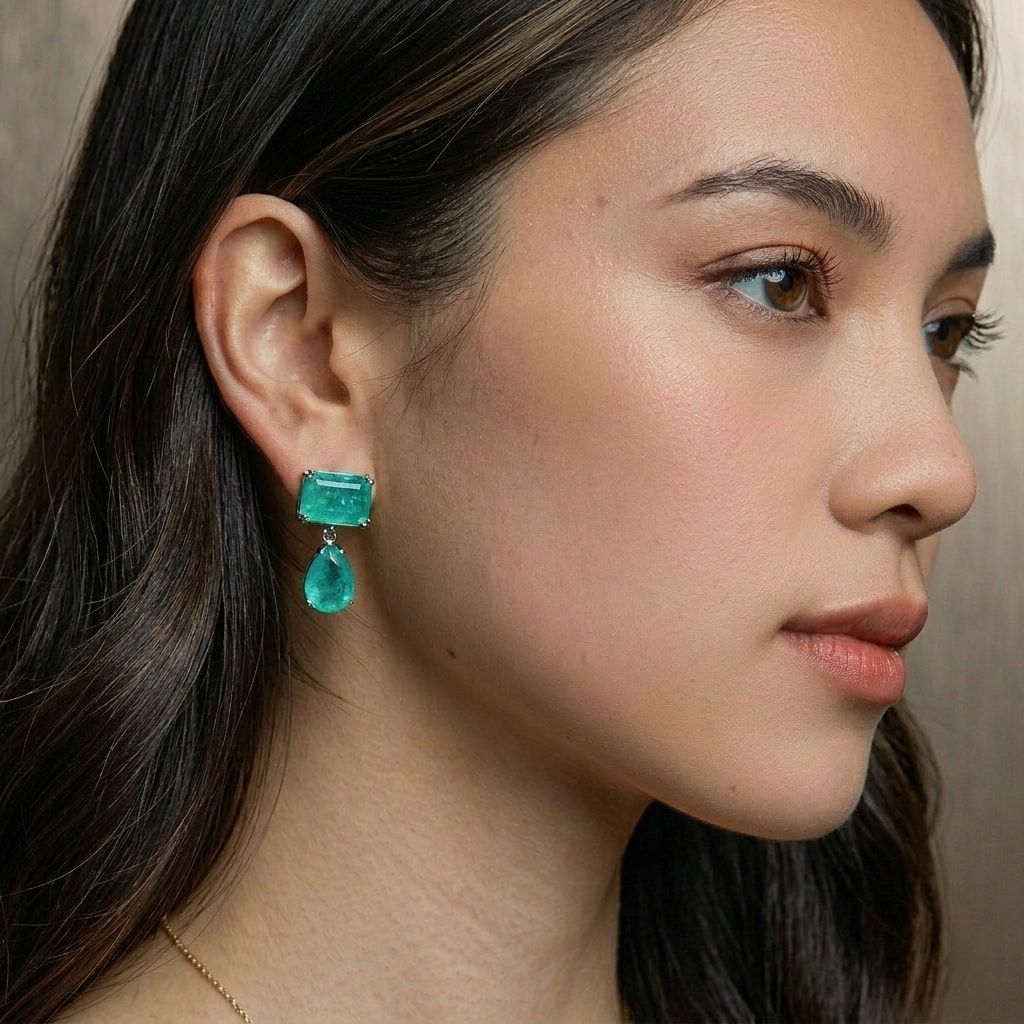 Azure Glow Drop Earrings
