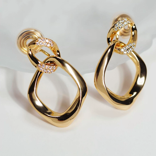 Aurea Link Drop Earrings