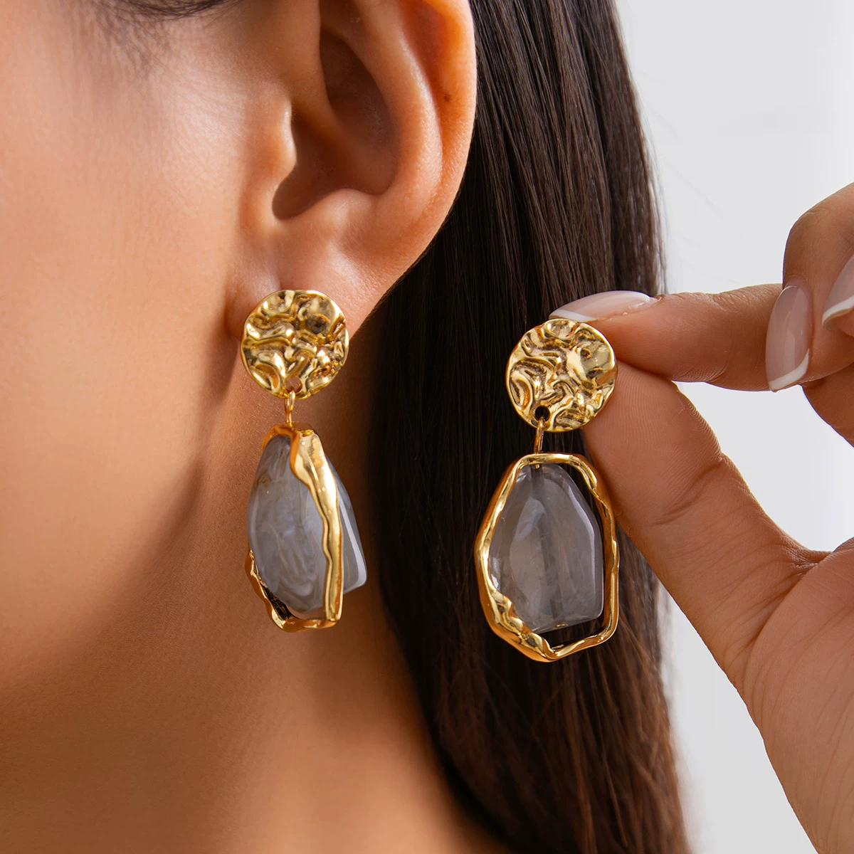 Aurora Stone Drop Earrings