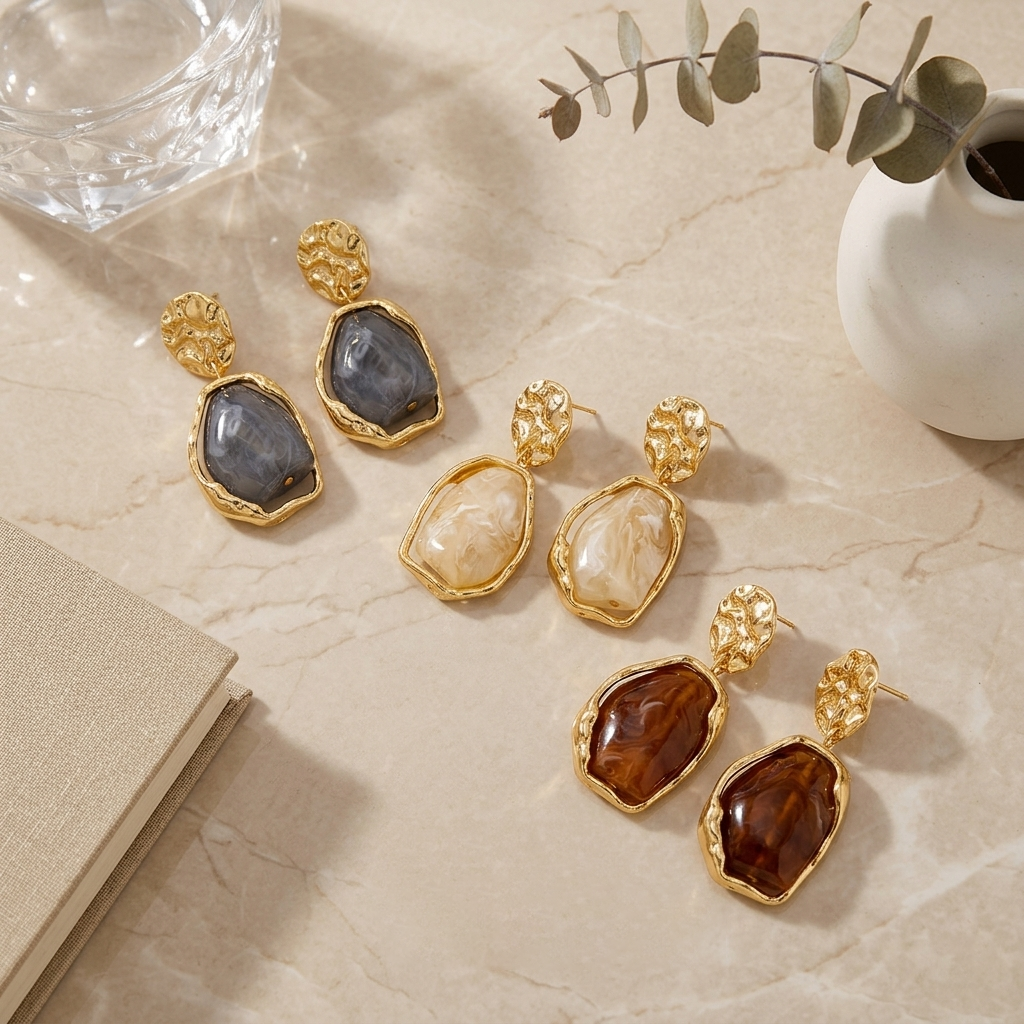 Aurora Stone Drop Earrings