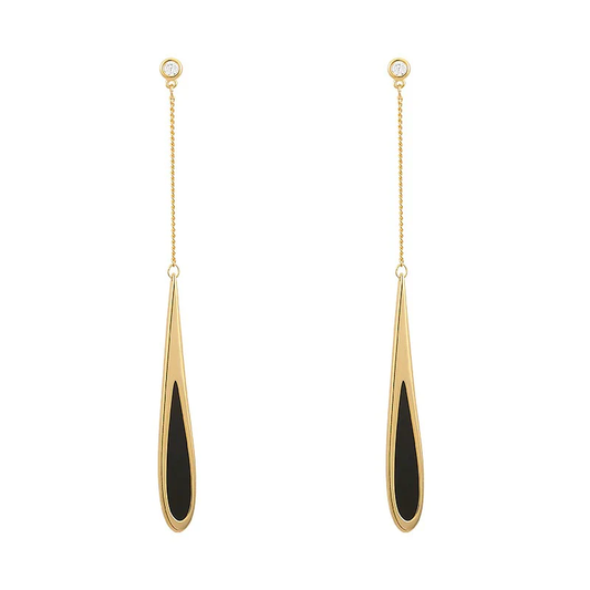 Midnight Teardrop Dangle Earrings